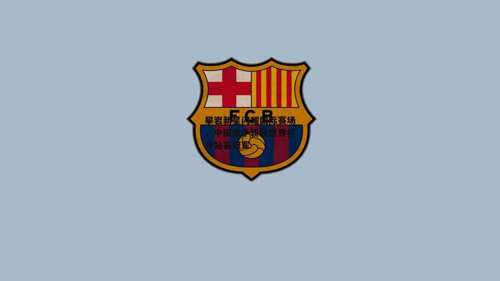 攀岩新星闪耀国际赛场,中国选手斩获世界杯分站赛冠军